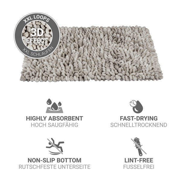 Сиво-бежов текстилен килим за баня 60x90 cm Lerici – Wenko-image-4