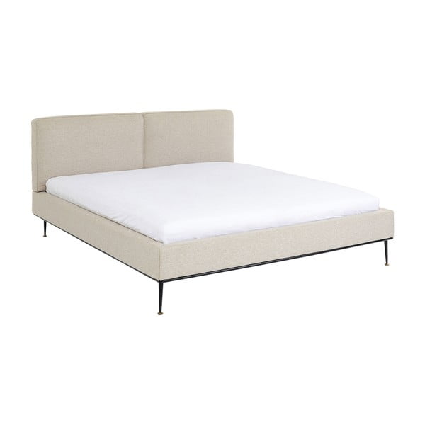 Бежово тапицирано двойно легло , 160 x 200 cm East Side - Kare Design