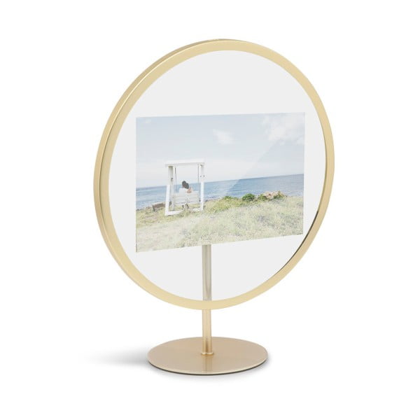 Свободностояща рамка в златист цвят върху снимка с размери 10 x 15 cm Infinity - Umbra