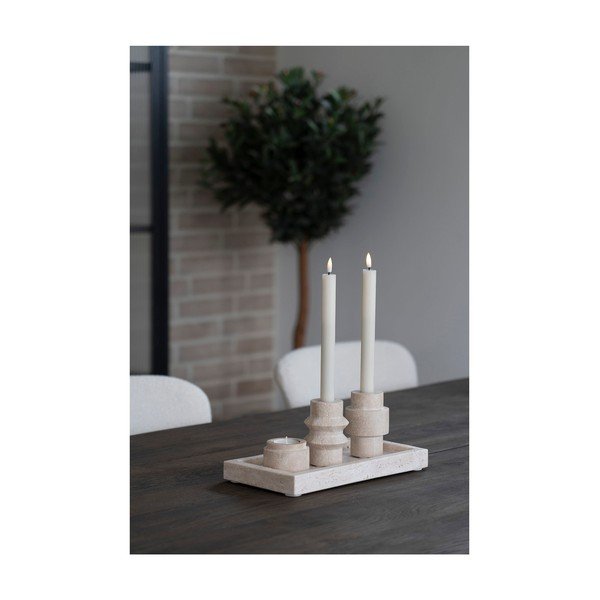 Каменни свещници за чаена свещ в комплект от 2 бр. – House Nordic-image-1