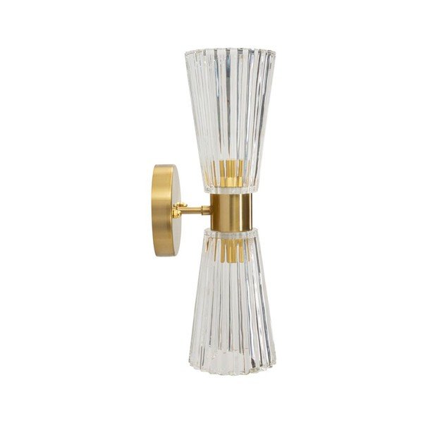 Стъклена стенна лампа  в златист цвят Prague – Mauro Ferretti-image-2