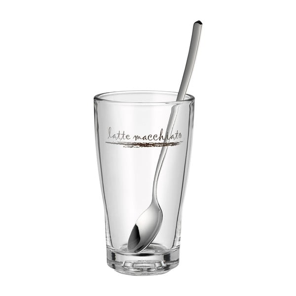 Стъклени чаши с лъжици в сребрист цвят в комплект от 6 броя 280 ml - WMF-image-2