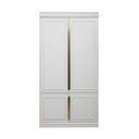 Светлосив гардероб от масивен бор 110x215x44 cm Organize – WOOOD