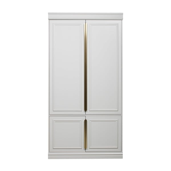 Бял гардероб от масивна борова дървесина, с ширина 44 cm Organize – BePureHome