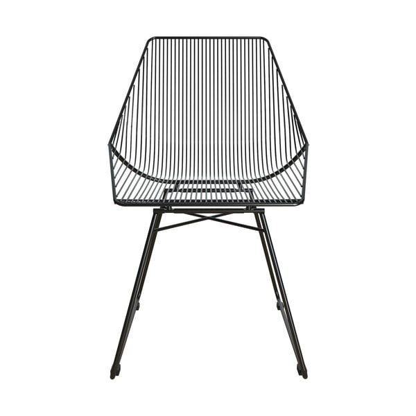 Черен метален стол Ellis - CosmoLiving by Cosmopolitan