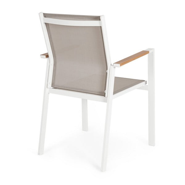 Бели градински столове в комплект от 4 бр. метални Heta   – Bizzotto-image-3