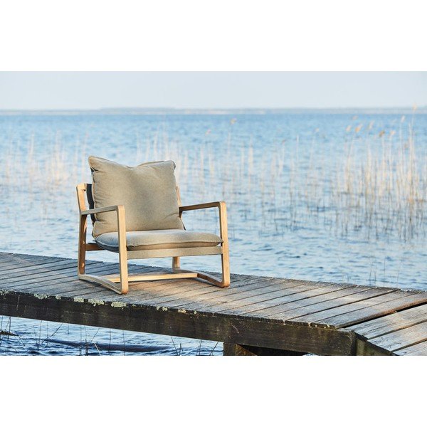 Сив дървен градински стол Azenon - Côté Table-image-1