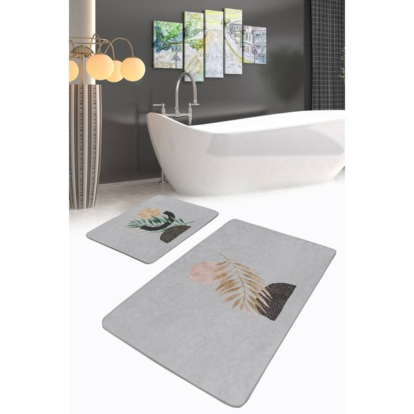 Сиви килими за баня в комплект 2 бр. 60x100 cm – Mila Home-image-1