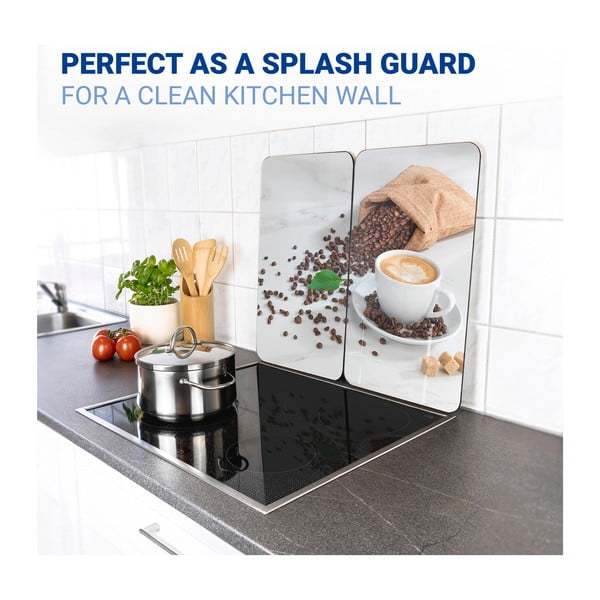 Капаци за печка 2 бр. от закалено стъкло 52x30 cm Café Aromatica – Maximex-image-4