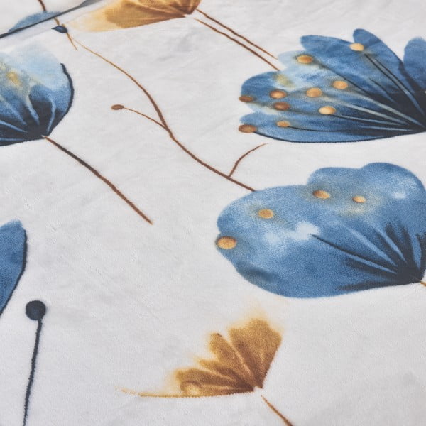 Тъмносиньо единично  спално бельо от микроплюш 140x200 cm Marbella – My House-image-3