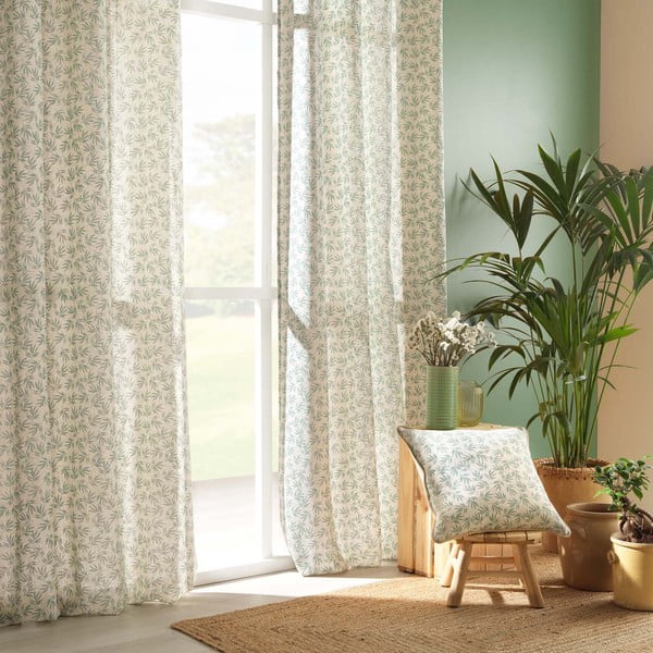 Бяло-зелена завеса 140x240 cm Maddy – douceur d'intérieur-image-4