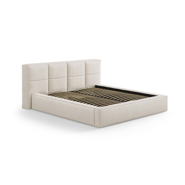 Кремава тапицирана табла за легло 229x100 cm Darren – Micadoni -image-3