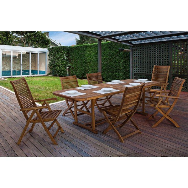 Градински стол от масивно дърво в естествен цвят Noemi – Bizzotto-image-4