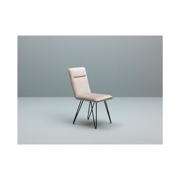 Sada 4 šedých jídelních židlí s černým podnožím Design Twist Elice-image-1