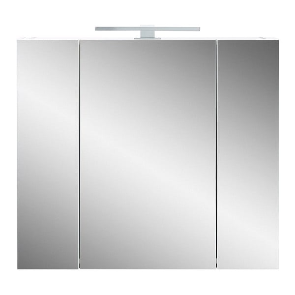 Бял шкаф за баня с огледало 76x71 cm - Germania