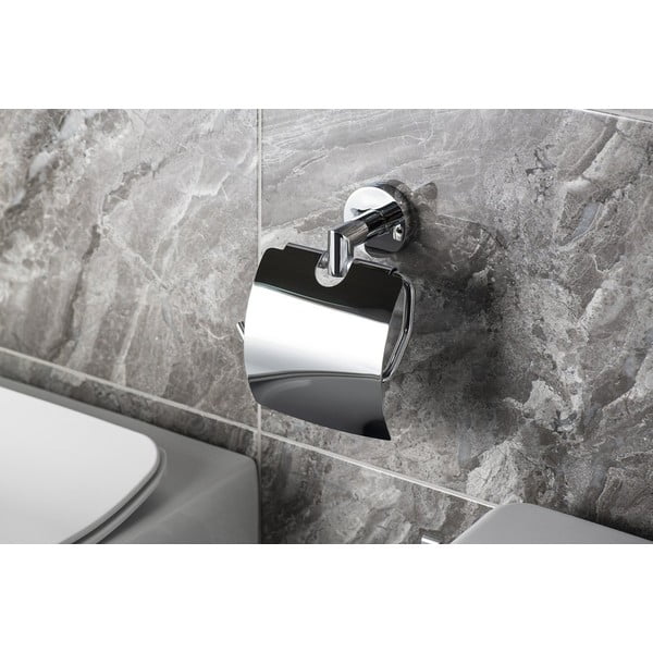 Месингов държач за тоалетна хартия в сребристо X-Round - Sapho-image-2