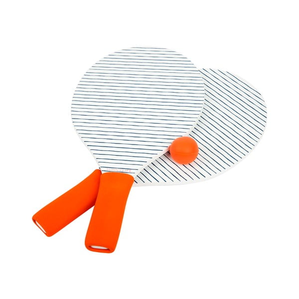Комплект от 2 бухалки и топки за плажен тенис Pomelo & Indigo Nouveau Bleu - Sunnylife