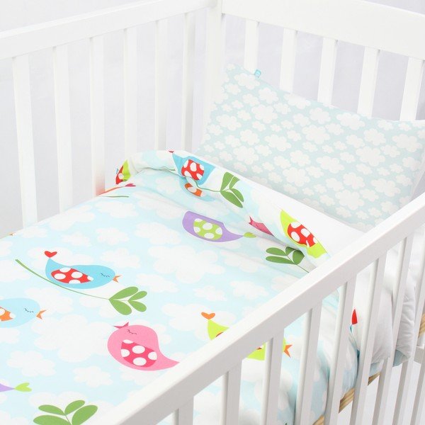 Детска памучна завивка и възглавница , 100 x 120 cm Little Birds - Mr. Fox-image-3