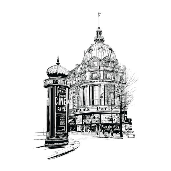 Стикер за стена Decal Paris the Racecourse, 85 x 60 cm - Ambiance-image-2