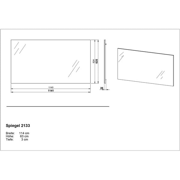 Стенно огледало 115x63 cm Ceduna – Germania-image-4