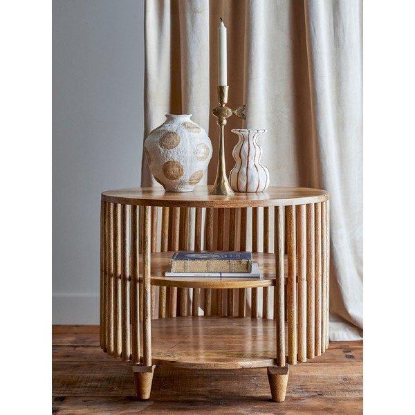 Кръгла масичка за кафе от масивно манго в естествен цвят ø 60 cm Sali – Bloomingville-image-1