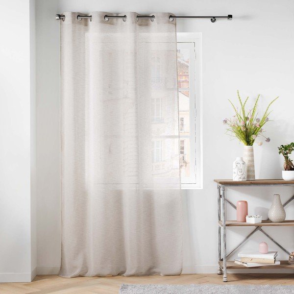 Завеса от воал в цвят слонова кост 140x240 cm Carlin – douceur d'intérieur-image-2