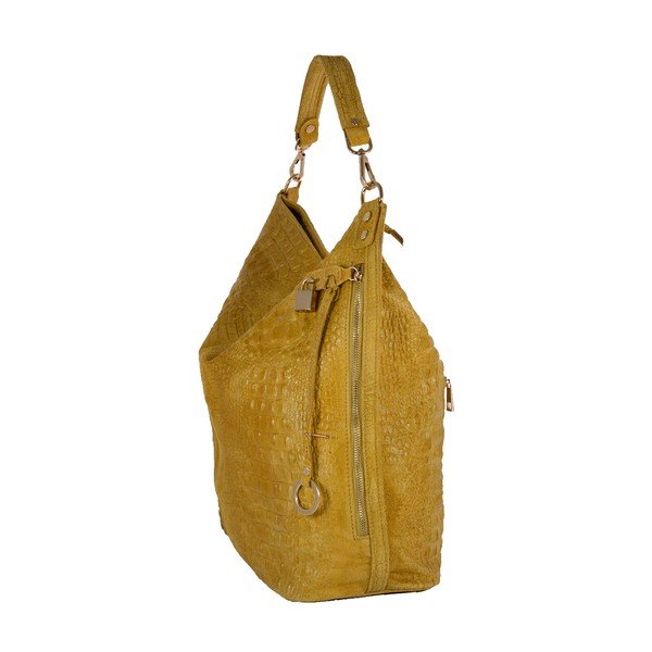 Žlutá kabelka z pravé kůže Andrea Cardone Edvige-image-2