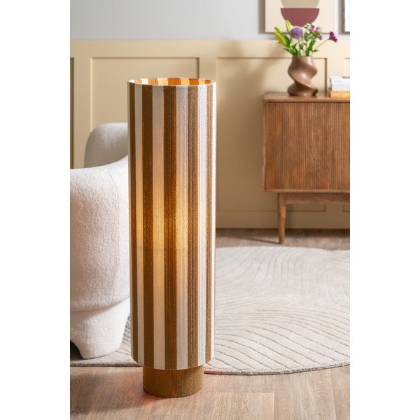 Бяла/в естествен цвят въжена подова лампа (височина 106 cm) Vienna Stripes – Leitmotiv-image-1