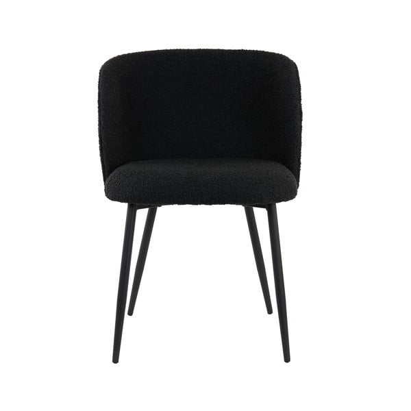 Черен тапициран трапезен стол Elyna – Light & Living-image-4