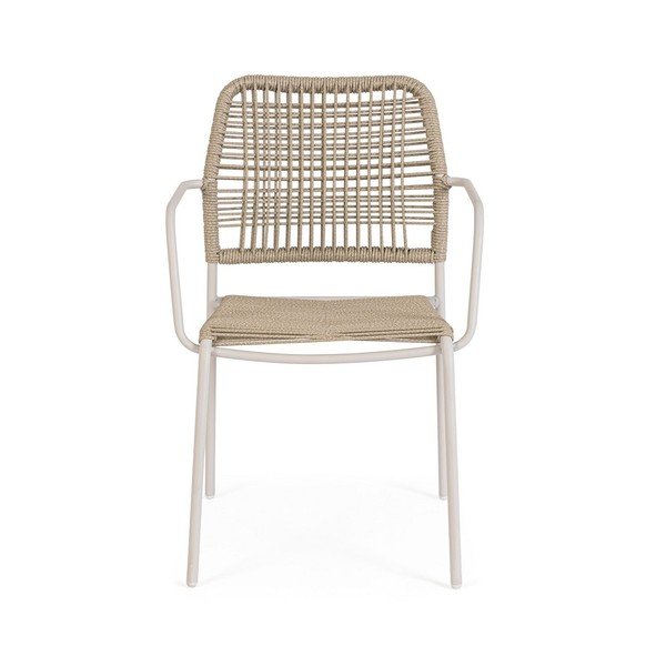 Бежов/в естествен цвят метален градински стол Jable – Bizzotto-image-2