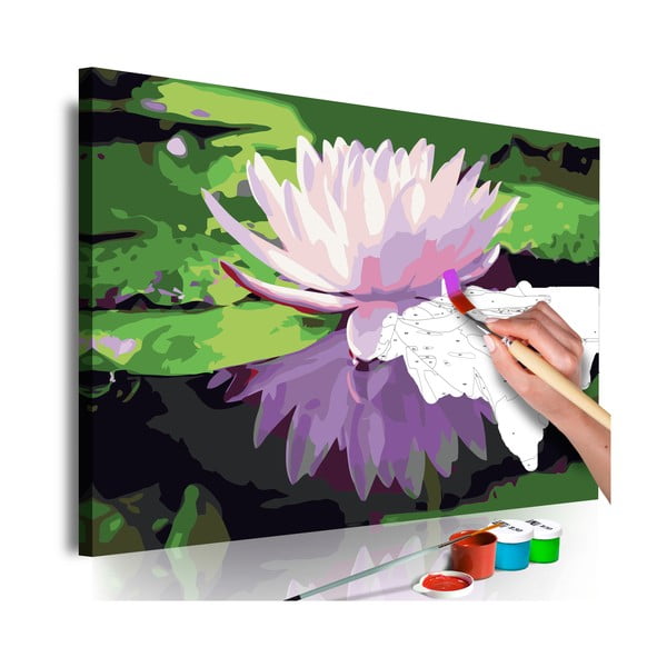 DIY set na tvorbu vlastního obrazu na plátně Artgeist Water Lily, 60 x 40 cm