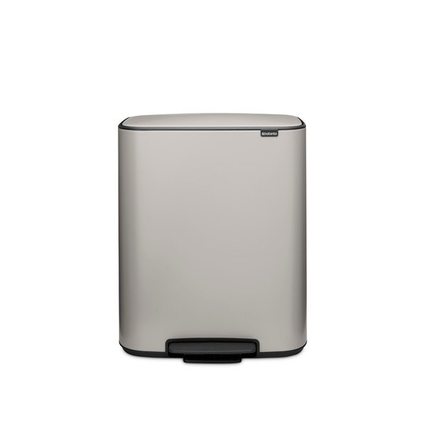 Светлосиво стоманено кошче за боклук с педал 60 l Bo – Brabantia-image-4