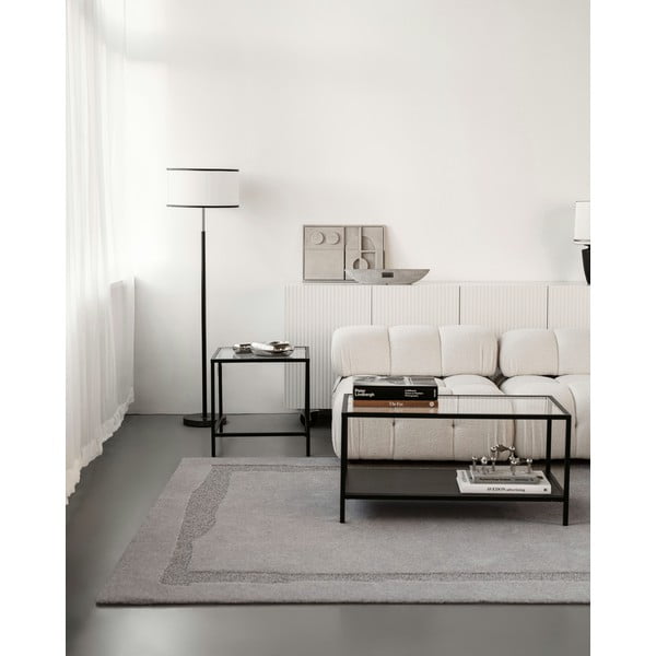 Сив вълнен килим 200x300 cm Morphic Rocca – Agnella-image-1