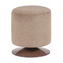 Светлокафява табуретка от прежда с примки от букле Islen – WOOOD