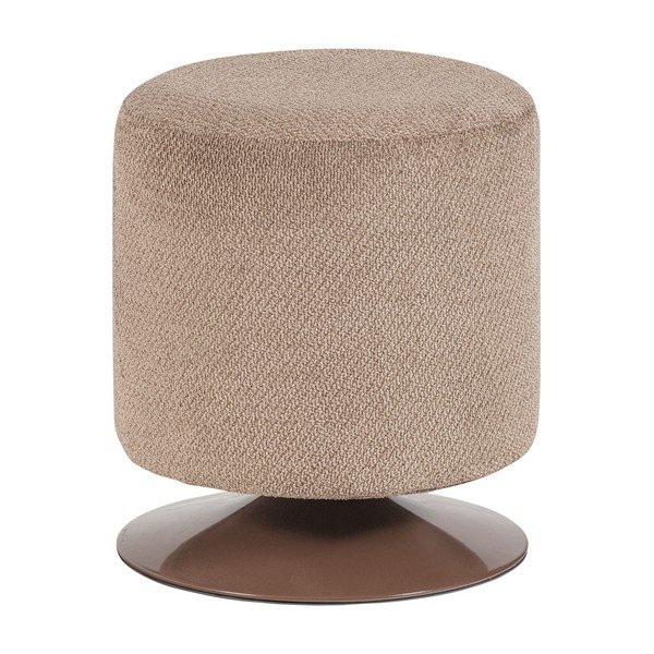 Светлокафява табуретка от прежда с примки от букле Islen – WOOOD