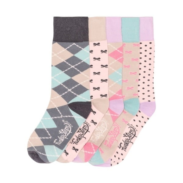 Sada 5 párů barevných ponožek Funky Steps Rainy Day, velikost 35 – 39