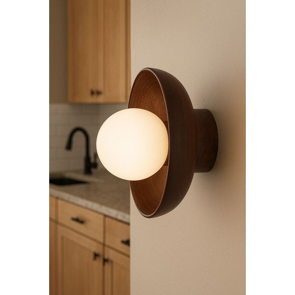 Кафява стенна лампа ø 24 cm Elsa – Opviq lights-image-2