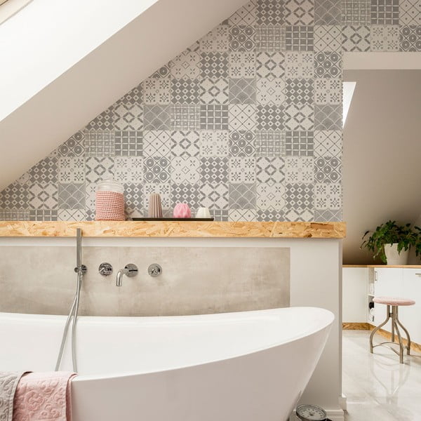 Вълнен тапет 10 m x 52 cm Tiles – Graham & Brown-image-1