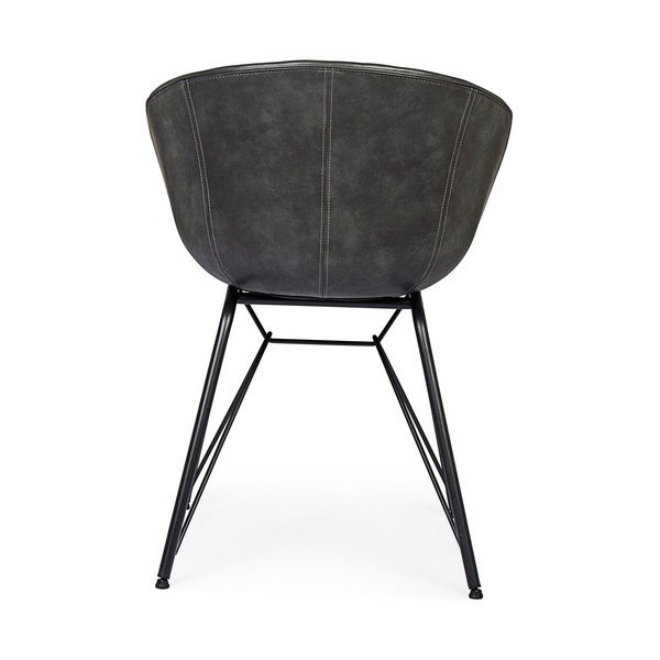 Тъмносив тапициран трапезен стол Warhol – Bizzotto-image-4