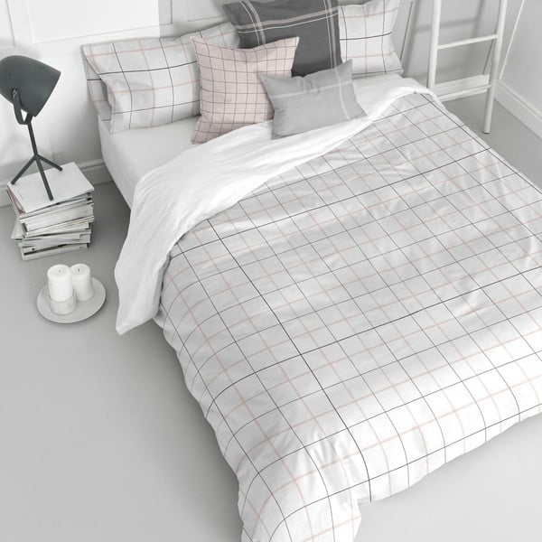 Памучна завивка Тартан, 200 x 200 cm Nordica - Blanc-image-2