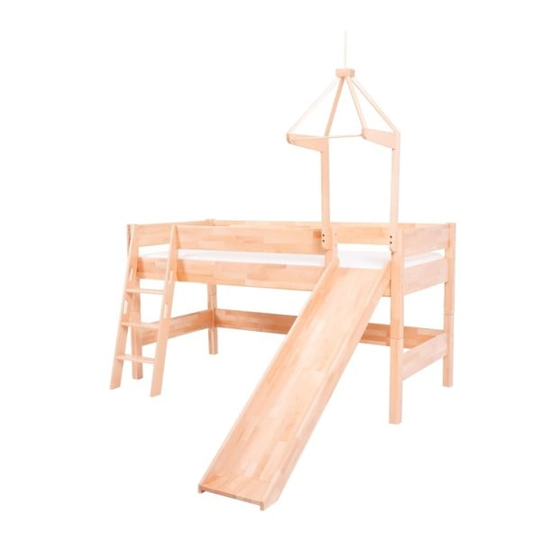 Dětská patrová postel z masivního bukového dřeva Mobi furniture Luk, 200 x 90 cm