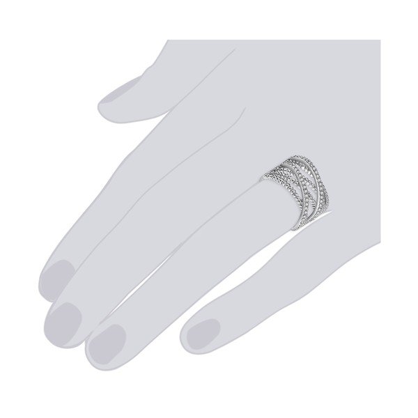 Dámský prsten stříbrné barvy Runway Criss, vel. 54-image-2