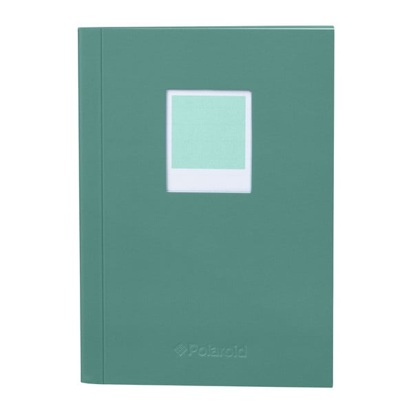 Zelený zápisník Polaroid Soft Touch, 14,9 x 10,5 cm