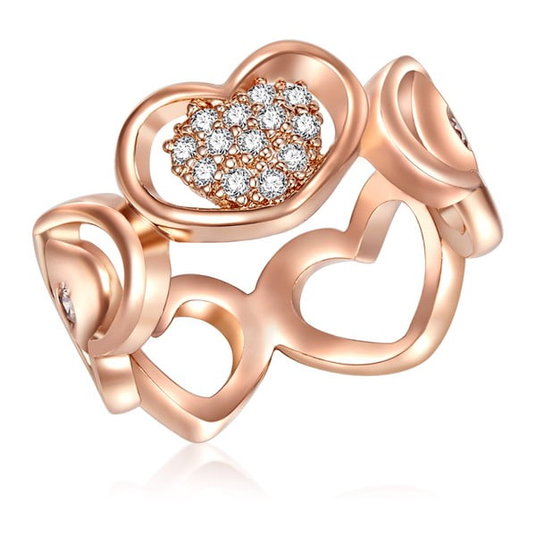 Дамски пръстен от розово злато Lovers, размер 56 - Tassioni