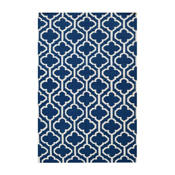 Vlněný koberec Penelope Dark Blue, 140x200 cm
