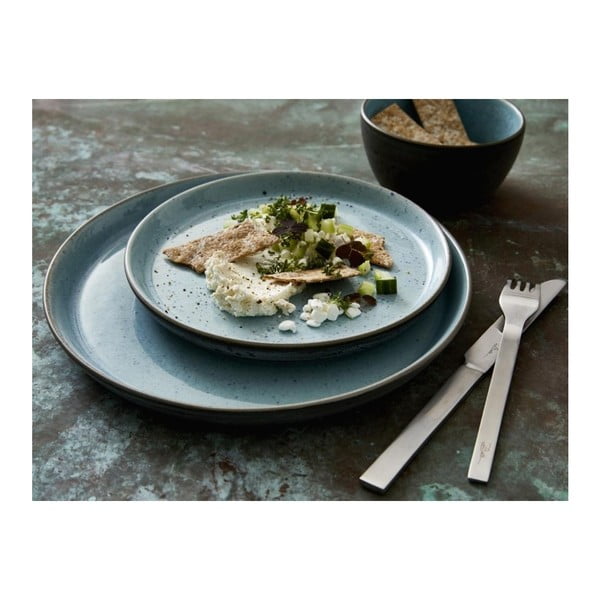 Светлосива глинена чиния ø 27 cm Grey/Light Blue – Bitz-image-3