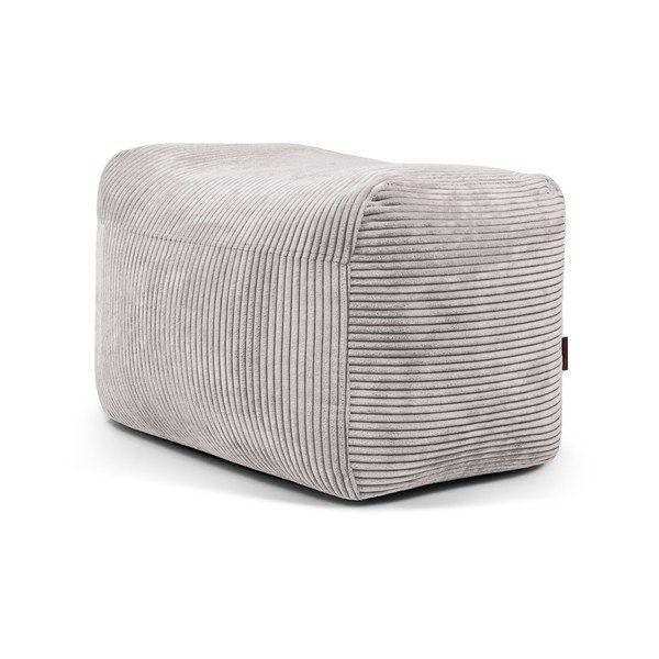 Светлосив пуф от рипсено кадифе Plus 70 Lounge – SLOWDOWN