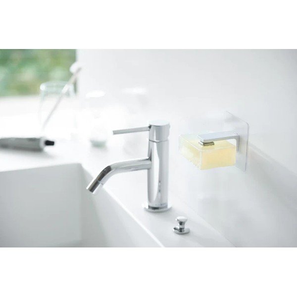 Бяла самозалепваща пластмасова магнитна поставка за сапун Film Hook – YAMAZAKI-image-2