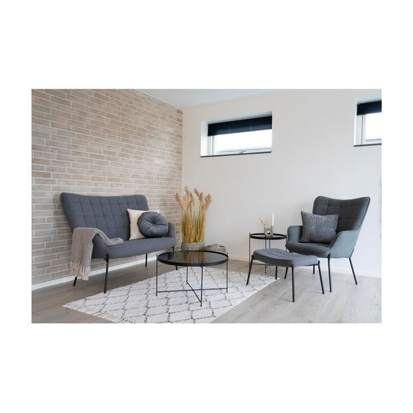 Черна кръгла маса за кафе ø 70 cm Venezia - House Nordic-image-2