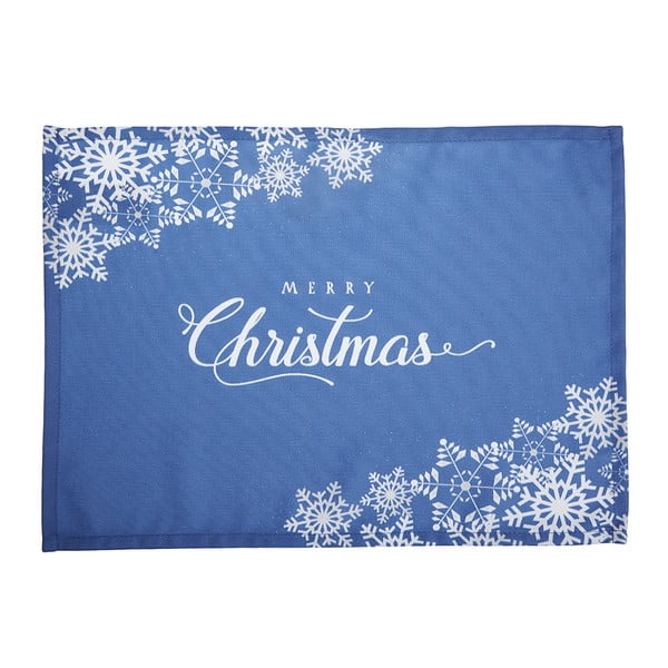 Комплект от 2 сини подложки с коледен мотив Honey Merry Christmas, 33 x 45 cm - Apolena